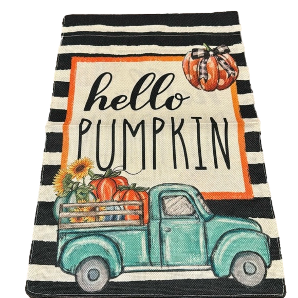 Hello Pumpkin Outdoor Yard Gaden Flag